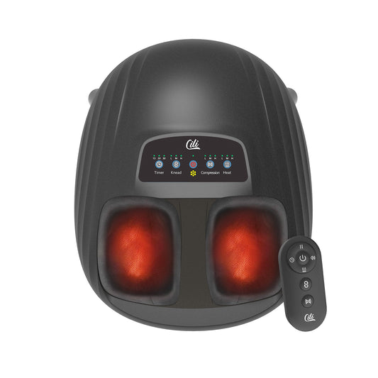 CiLi CILI Foot Massager with Heat, Shiatsu Feet Massage Machine for Plantar Fasciitis Neuropathy, Sole & Instep Heating, Remote Control CL-5325