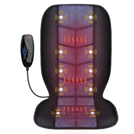 CiLi CILI Massage Chair Pad,Back Massage with Heat,Massage Pad with 10 Vibration Motors, Massage Chair for Home&Office Use CL-2613